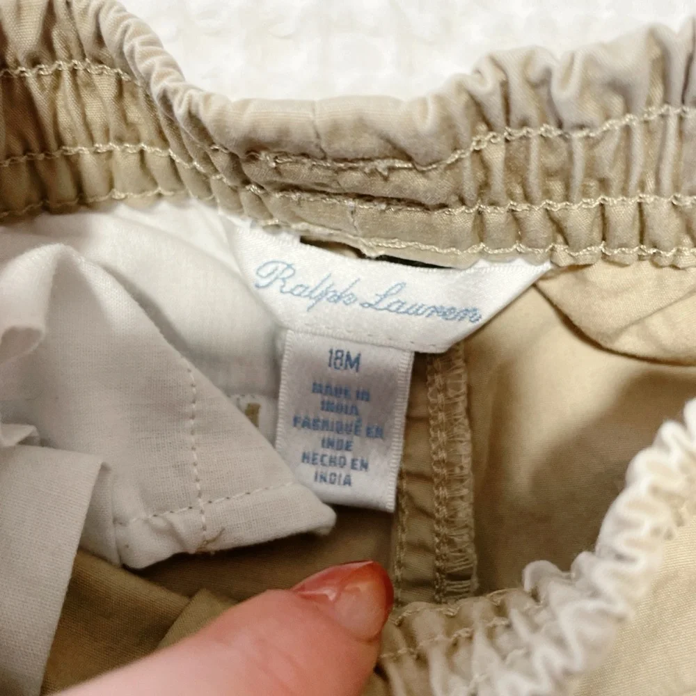Polo Ralph Lauren Kids Beige khaki Joggers 1& months